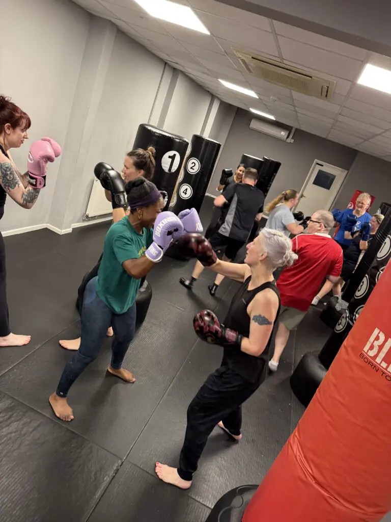 Ladies kickboxing class at Cheltenham Martial Arts